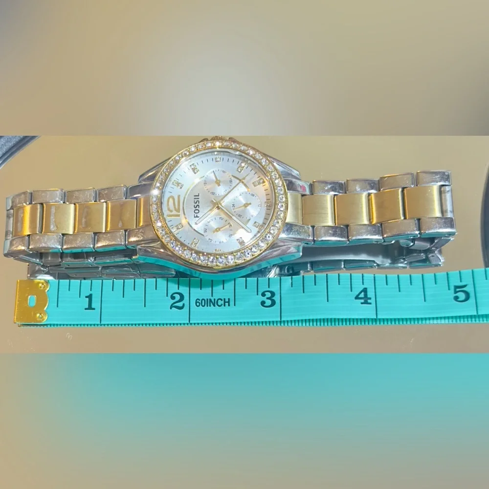Women’s Fossil working watch ES3204 Riley multifunctional 2tone water resistant
